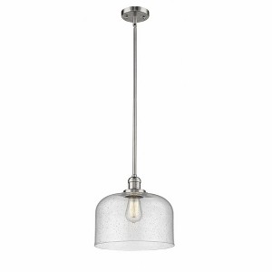 Bell - 1 Light Stem Hung Mini Pendant In Industrial Style-13 Inches Tall and 12 Inches Wide - 1 of 1