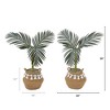 Nearly Natural 3-ft Artificial Golden Cane Palm Tree with Handmade Jute & Cotton Basket with Tassels DIY KIT (Set of 2) - 2 of 4