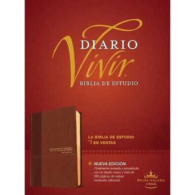 Biblia de Estudio del Diario Vivir Rvr60, Duotono - (Leather Bound)