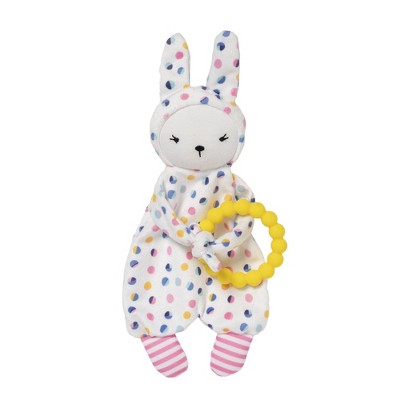 Manhattan Toy Cherry Blossom Days Baby Bunny Soothing Mini Blankie with Removable Silicone Teether