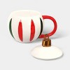 12.85 fl oz Christmas Stoneware Ornament Figural Lid Coaster Mug - Wondershop™ - 3 of 4