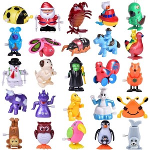 Fun Little Toys 25Pcs Wind-up Animal Toys, Assorted Flipping, Walking & Jumping Clockwork Toys, Party Favors & Classroom Prizes - 1 of 4