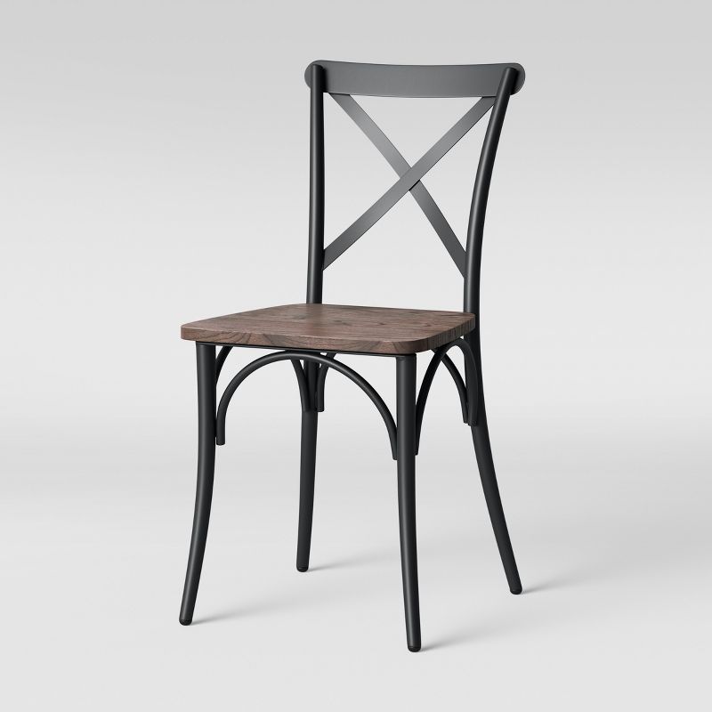 Set of 2 Malden French Bistro Dining Chair Matte Black - Threshold&#8482;, 4 of 9
