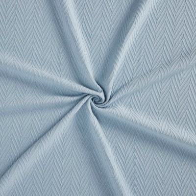 King Size Light Blue Chevron Zig-Zag Cotton Throw Blanket