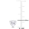 EVERLY JEWELRY | Sterling Silver 1 4/5 CT TGW Heart Shape Created White Sapphire Stud Earrings - 2 of 4