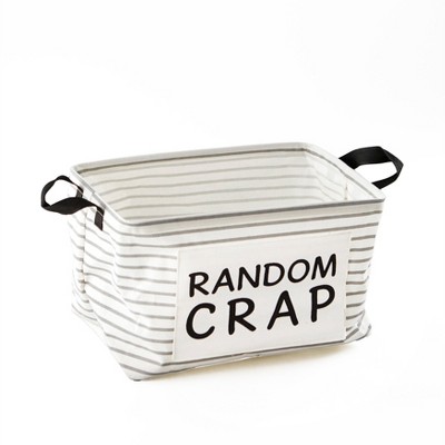 Lakeside Office Storage Bin - Collapsible Bucket with Handles to Organize - Random Crap