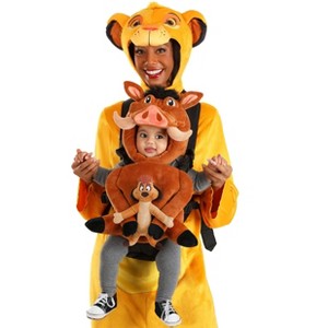 HalloweenCostumes.com One Size   Infant Disney The Lion King Timon and Pumbaa Baby Carrier Halloween Costume Cover, Brown - 1 of 2