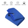 Unique Bargains Super Absorbent Waffle Pattern Tri-Fold Golf Towels with D Clips 2 Pcs - 3 of 4