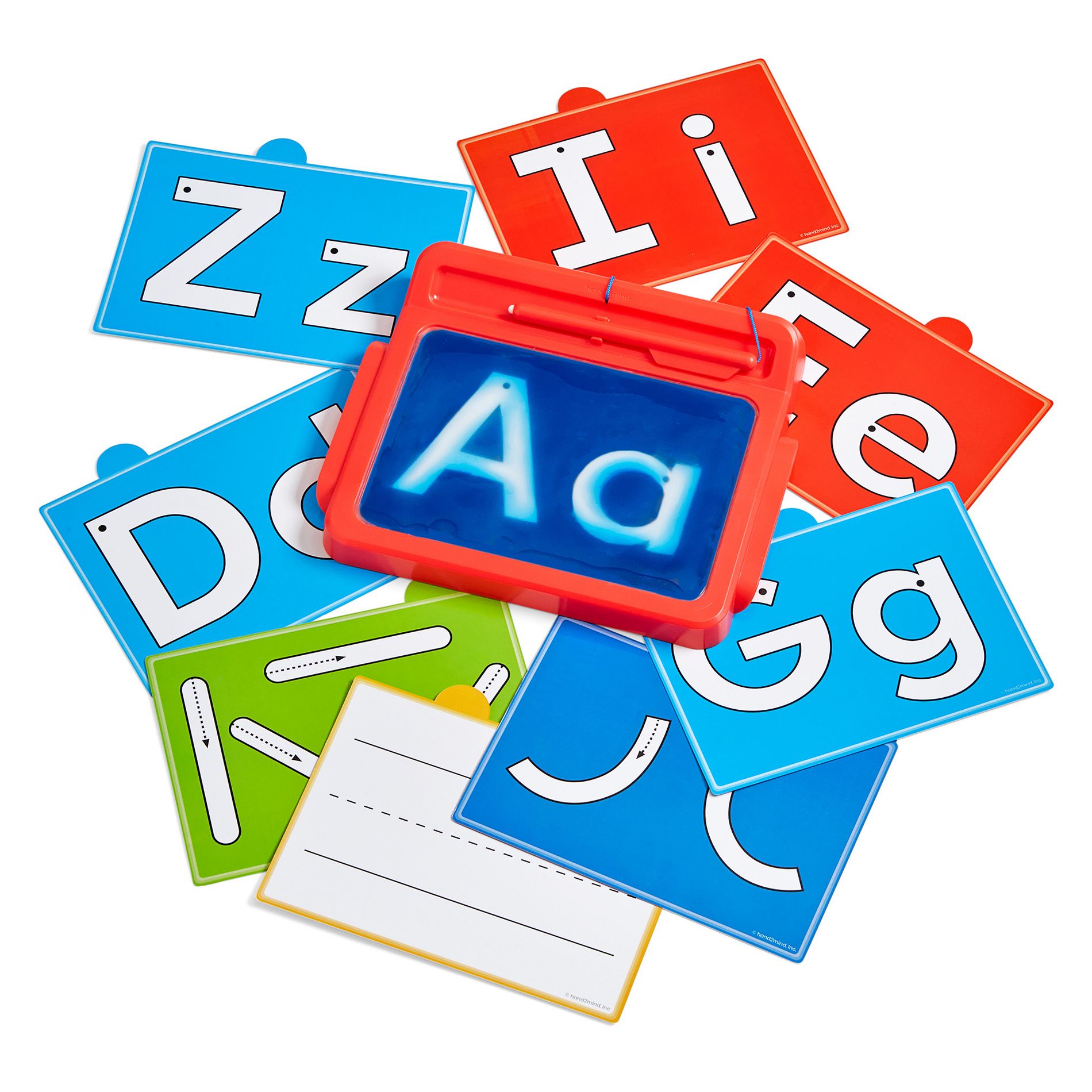 Hand2mind Letter Tracing Sensory Pad, 17 Piece Alphabet and Handwriting Toys for Kids, Back to School Must Have Supplies, Ages 3+