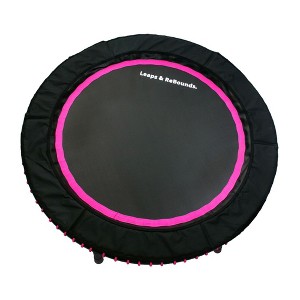 LEAPS & REBOUNDS Round Mini Fitness Trampoline & Rebounder Indoor Home Gym Exercise Equipment Low Impact Workout for Adults - 1 of 4