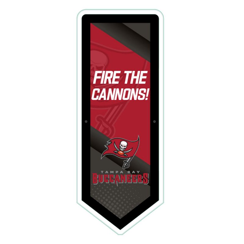 Evergreen Ultra-Thin Glazelight LED Wall Decor, Pennant, Tampa Bay Buccaneers- 9 x 23 Inches Made In USA, 1 of 7