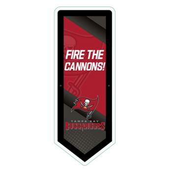 Evergreen Ultra-Thin Glazelight LED Wall Decor, Pennant, Tampa Bay Buccaneers- 9 x 23 Inches Made In USA