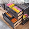 SinCiDo Farmhouse 2 Drawer File Cabinet, 30" Office Storage Cabinet w/Hanging Folders Holds A4 Letter Legal Files Size, Dark Rustic Oak - 3 of 4