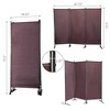 Sevobal Patio Decorative Screens, Weather-Resistant Screen with Stand, Freestanding Panel for Living Room Garden Backyard, Brown, 87.75"*28.25"*72.5" - 4 of 4