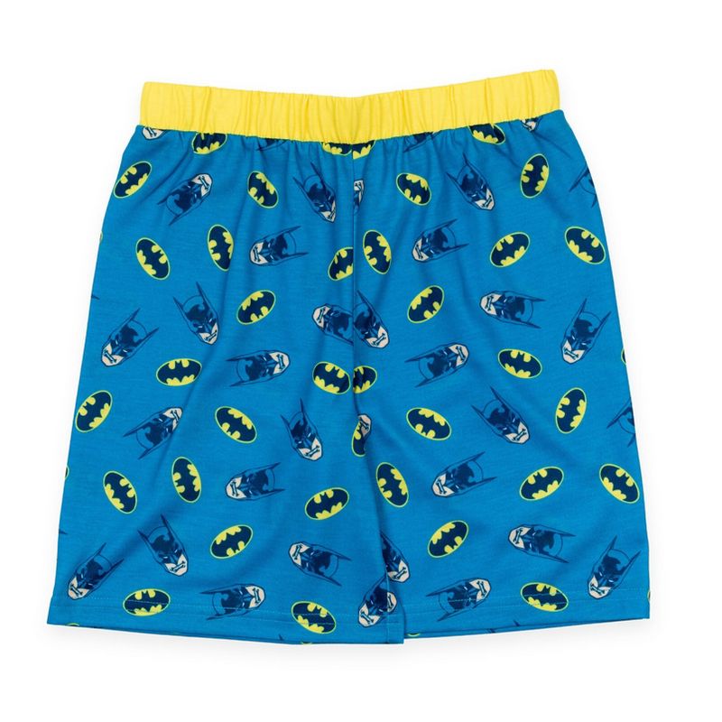 DC Comics Justice League Batman Pajama Shirts and Shorts Blue / Yellow , 4 of 8
