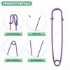 Unique Bargains Sewing Upholstery Spring Lock Blanket Bulk Large Safety Pins 30 Pcs - 2 of 4