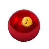 Kurt Adler Glass Ball Christmas Tree Ornament Set, Shiny Red, 3" (4-Count) - 2 of 4