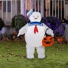 Ghostbusters Airblown Inflatable Stay Puft w/Pumpkin Tote Ghostbusters, 3.5 ft Tall, White - 2 of 3