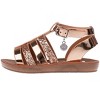 bebe Toddler Girls' Sandals - Open Toe Flat Sandals Comfy Summer Flats for Toddler and Little Kids - 3 of 4