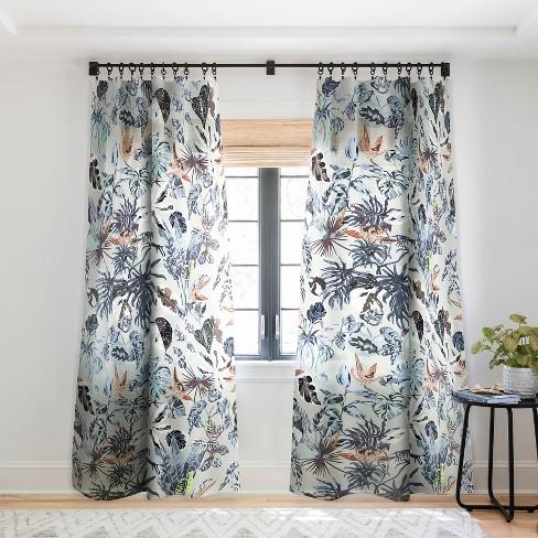 Marta Barragan Camarasa Modern Blue Jungle Single Panel Sheer Window Curtain Deny Designs Target