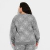 Women's Spiderweb Print Graphic Sweatshirt - Charcoal Gray - 2 of 3
