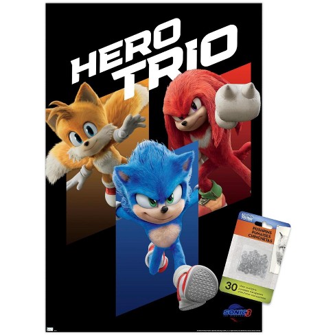 Trends International Sonic The Hedgehog 3 - Hero Trio Unframed Wall Poster Prints - image 1 of 4