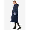Jessica London Women's Plus Size Contrast Hood Raincoat - 4 of 4