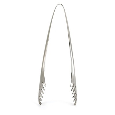 Elegant Silver Stainless Steel 11-Inch Salad Tongs