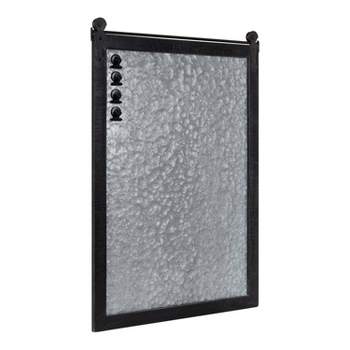Black Metal Magnet Board - 17.5 x 11.5 x 1/32 Inch Magnetic Wall