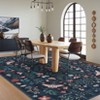 Floral Botanical Washable Rug for Living Room Soft Vintage Insect Butterfly Rugs Low Pile Carpet for Bedroom Dining Nursery Rug - 2 of 4