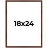 PosterPalooza | Classic Modern Brown Picture Frame - UV Acrylic, Foam Board Backing, Hanging Hardware - 2 of 4