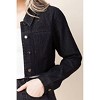 Women's Lace Up Cropped Denim Jacket - Honey Punch - 4 of 4