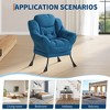Living Room Lazy Chair - Modern Large Lounge Armchair with Side Pockets, Comfortable Lounge Sofa Reading Chair for Bedroom, Dorm - 4 of 4