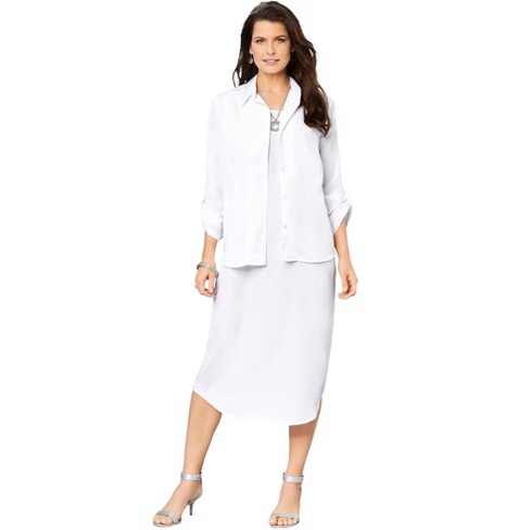 White jacket dress outlet set