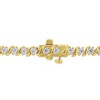 EVERLY JEWELRY | Yellow Plated Sterling Silver 2 3/4 CT DEW Created White Moissanite Bracelet, 7.25 inch - 4 of 4