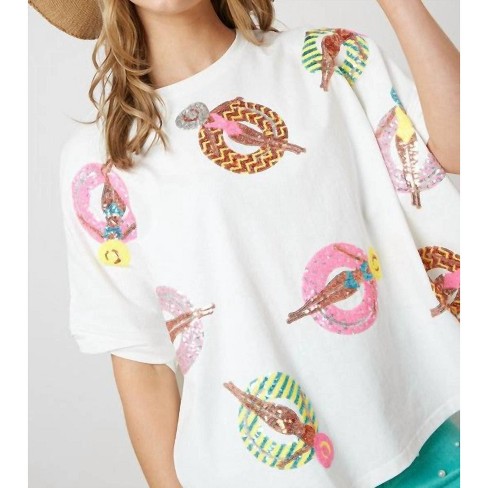 Women's Toss Me a Floatie Tee - FANTASTIC FAWN - image 1 of 3