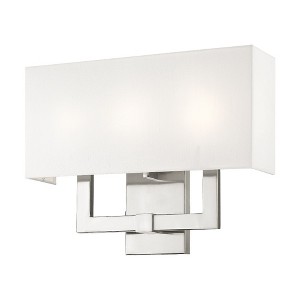 Livex Lighting Hollborn 3 - Light Wall Light in  Brushed Nickel - 1 of 4