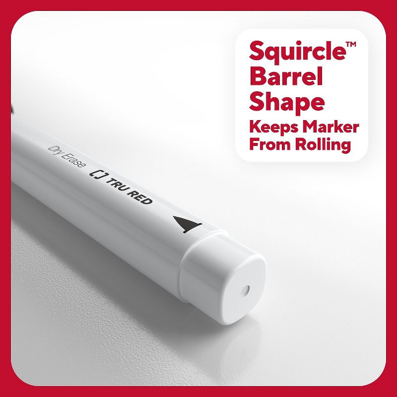 TRU RED Pen Dry Erase Markers Fine Tip Black 4/Pack TR54560, 4 of 10