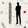 6ft Pre-Lit Christmas Garland with  Berries,  Warm  Lights, Battery Operated with Timer, Waterproof for Indoor & Outdoor Decor,Gold - 3 of 4