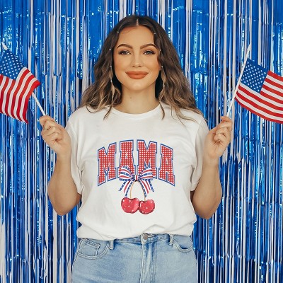 Simply Sage Market Patriotic Mama Cherries Short Sleeve Tee