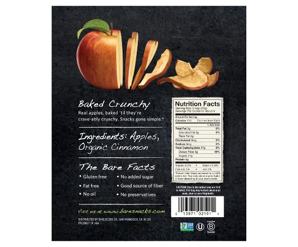 Bare Baked Crunchy Cinnamon Apple Chips - 3.4oz