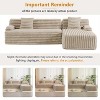 CIPACHO 110" Cloud Sectional Sofa Upholstered Couch Free-combined Sofa for Living Room, Light Coffee - 2 of 4