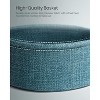 Simple Trending Small Bedside Table with Fabric Basket Ebony Black + Turquoise Blue - 4 of 4