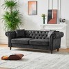 TIRAMISUBEST 83"/ 66" Upholstered Chesterfield ‌tech Fabric Sofa, Armrest Sofa, Couch, 3 Seater Living Room Furniture - 4 of 4