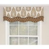 RLF Home Yorkshire Window Treatment Glory Premium Quality Valance 3" Rod Pocket 50" x 16" Cafe - 2 of 3