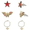 Wonder Woman DC Comics Superhero Book Fashion 6 Pack Costume Earrings Set For Women Multicoloured - 4 of 4