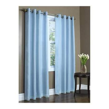 Thermavoile Rhapsody Lined Grommet Top Curtain Panel, Size: 63x54, White