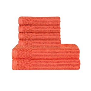 Modern Ribbed Cotton  Assorted Towel Set by Blue Nile Mills - 1 of 4