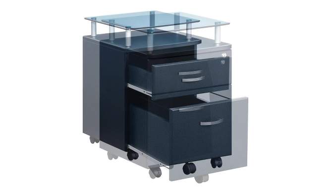 Rolling and Locking File Cabinet Gray - Techni Mobili, 2 of 10, play video