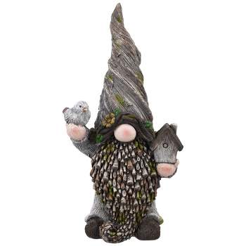 Northlight Gnome with Bird House Outdoor Garden Statue - 26.25"